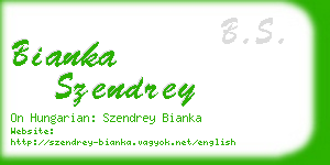 bianka szendrey business card